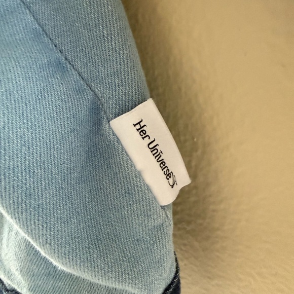 Disney Two-Tone Blue Jean Jacket with Mickey Accents - Picture 7 of 8